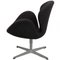 Silla Swan de tela de lana gris oscuro de Arne Jacobsen, 2012, Imagen 6