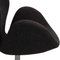 Silla Swan de tela de lana gris oscuro de Arne Jacobsen, 2012, Imagen 4
