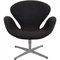 Silla Swan de tela de lana gris oscuro de Arne Jacobsen, 2012, Imagen 1