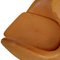Egg Chair with Footstool in Natural Leather by Arne Jacobsen, 2000s, Set of 2 16