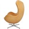 Egg Chair with Footstool in Natural Leather by Arne Jacobsen, 2000s, Set of 2 8