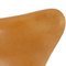 Egg Chair with Footstool in Natural Leather by Arne Jacobsen, 2000s, Set of 2 10