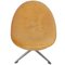 Egg Chair with Footstool in Natural Leather by Arne Jacobsen, 2000s, Set of 2, Image 21