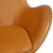 Egg Chair mit Fußhocker aus Naturleder von Arne Jacobsen, 2000er, 2er Set 18