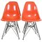 Orange DSR Chairs by Charles Eames, 2000s, Set of 4 1