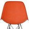 Orange DSR Chairs by Charles Eames, 2000s, Set of 4 5