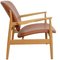 Chaise France en Cuir Cognac par Finn Juhl 2