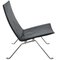 Silla PK-22 de cuero negro de Poul Kjærholm, década de 2010, Imagen 2