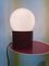 Lampada da tavolo Space Age in ceramica e vetro, anni '70, Immagine 5