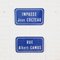 French Enamel Street Signs, Set of 2 2