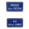 French Enamel Street Signs, Set of 2 1