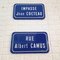 French Enamel Street Signs, Set of 2 4