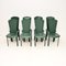 Vintage Italian Leather Dining Chairs by Quia, 1980s, Set of 8, Image 1