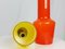 Orange and Yellow Murano Glass and Brass Pendant Lamp from Stilnovo, 1950s 4