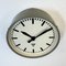 Grey Industrial Factory Wall Clock from Pragotron, 1960s 6