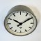 Grey Industrial Factory Wall Clock from Pragotron, 1960s, Image 6