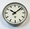 Grey Industrial Factory Wall Clock from Pragotron, 1960s 4