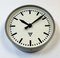 Grey Industrial Factory Wall Clock from Pragotron, 1960s, Image 4
