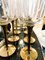 Crystal and Brass Boat Goblets, Italy, 1980s, Set of 12 14