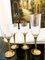 Crystal and Brass Boat Goblets, Italy, 1980s, Set of 12 17