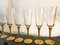 Crystal and Brass Boat Goblets, Italy, 1980s, Set of 12 7