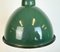 Industrial Green Enamel Factory Lamp with Cast Iron Top, 1960s 4