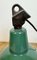 Industrial Green Enamel Factory Lamp with Cast Iron Top, 1960s 12