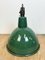 Industrial Green Enamel Factory Lamp with Cast Iron Top, 1960s 15