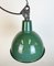 Industrial Green Enamel Factory Lamp with Cast Iron Top, 1960s 10