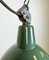 Industrial Green Enamel Factory Lamp with Cast Iron Top, 1960s 7