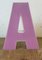 Vintage Pink Illuminated Letter A, 1970s 9