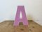 Vintage Pink Illuminated Letter A, 1970s 2
