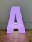 Vintage Pink Illuminated Letter A, 1970s 12