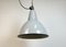Industrial Grey Enamel Factory Lamp with Cast Iron Top, 1960s, Image 6