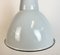 Industrial Grey Enamel Factory Lamp with Cast Iron Top, 1960s 4