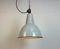 Industrial Grey Enamel Factory Lamp with Cast Iron Top, 1960s 16