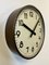 Large Brown Industrial Factory Wall Clock, 1950s, Image 3