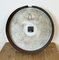 Large Brown Industrial Factory Wall Clock, 1950s, Image 20