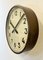Large Brown Industrial Factory Wall Clock, 1950s, Image 5
