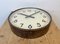 Large Brown Industrial Factory Wall Clock, 1950s, Image 15