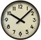 Large Brown Industrial Factory Wall Clock, 1950s, Image 1