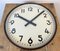 Large Brown Industrial Factory Wall Clock, 1950s 9