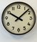 Large Brown Industrial Factory Wall Clock, 1950s 7