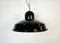 Lampe à Suspension d'Usine Industrielle en Émail Noir, 1960s 2