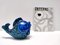 Hucha posmoderna de cerámica azul de Rimini atribuida a Bitossi, Italia, años 70, Imagen 3