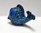 Postmodern Rimini Blue Ceramic Fish Money Box attributed to Bitossi, Italy, 1970s 7