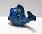Postmoderne Rimini Fisch Spardose aus blauer Keramik, Bitossi zugeschrieben, Italien, 1970er 7