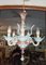 Venetian Chandelier in Opaline Glass, Italy, 1970s 5