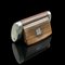 Small French Pill Box in Walnut & Silver Plate 9