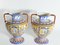 Large Vintage Mediterranean Polychromatic Ceramic Maiolica Vases or Centrepieces, Set of 2, Image 9